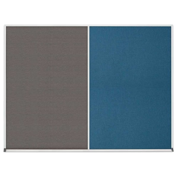 Triple Door Radius Corkboard, 72"x36", Sat, UV7005RC-SATIN-CORK